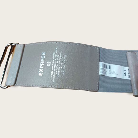 🌼4/$30 Express Grey/Stone Stretch Waist Belt - Picture 3 of 7